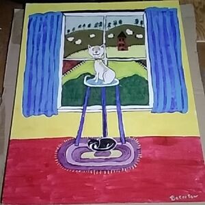 Colorful Cat Art Print